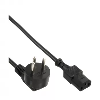 Kabel zasilający InLine, wtyk izraelski typu H / 3-pin IEC C13 męski, 3m