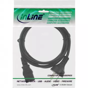 Kabel zasilający InLine, wtyczka chińska męska / 3-pinowe gniazdo IEC C13 męskie, 3m