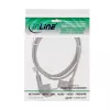 InLine kabel zasilający, CEE 7/7 kątowy / 3-pin IEC C13 kątowy, szary, 1m