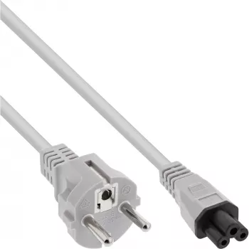 Kabel zasilający AC do notebooka InLine CEE7/7 na wtyk C5, szary, 0,5 m