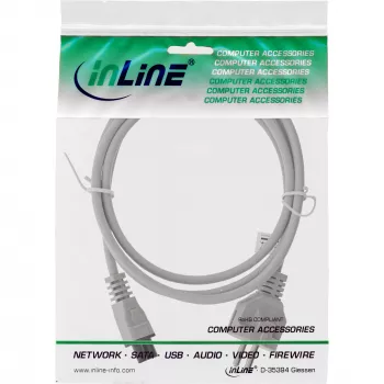 Kabel zasilający AC do notebooka InLine CEE7/7 na wtyk C5, szary, 0,5 m