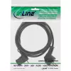 InLine Kabel zasilający, CEE 7/7 kątowy / 3-pin IEC C13 lewy kątowy, czarny, 3m