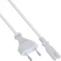 Kabel zasilający InLine, Euro męski / Euro8 męski, biały, 3,0m