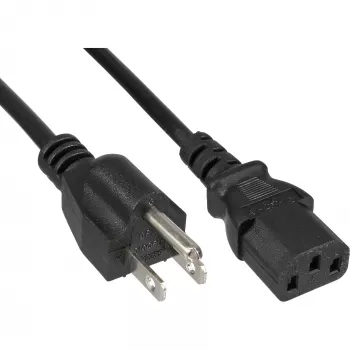 Kabel zasilający InLine USA wtyk męski / 3-pin IEC C13 wtyk męski, 18 AWG, 5m