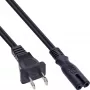 Kabel zasilający InLine męski USA / żeński Euro 8, 0,5 m