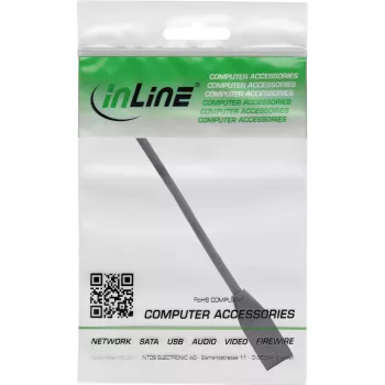 InLine RJ45 interface protection Cat.6A S/FTP, RJ45 M/F, Czarny, 0.2m