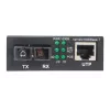 Intellinet Gigabit PoE+ Media Converter, port 1000Base-T RJ45 do 1000Base-LX (SC) jednomodowy, 20 km, wstrzykiwacz PoE+