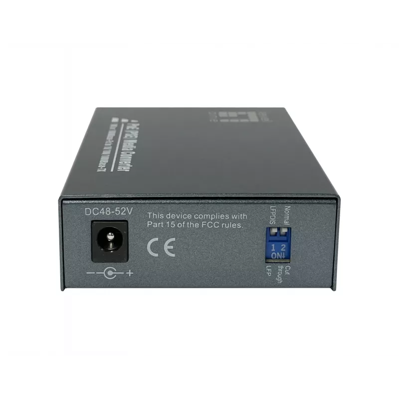 LevelOne RJ45 do SC Gigabitowy konwerter mediów, PoE PSE, światłowód wielomodowy, 0,5 km