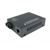 LevelOne RJ45 do SC Gigabitowy konwerter mediów, PoE PSE, światłowód wielomodowy, 0,5 km