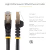 StarTech.com 2m CAT6a Ethernet kabel - 10 Gigabit Shielded Snagless RJ45 100W PoE Patch Cord - 10GbE STP kabel sieciowy w/Strain Relief - Czarny Individually Tested/Wiring is UL Certified/TIA
