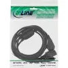 Kabel Y InLine 1x CEE 7/7 / 3x 3-pin IEC C13 męski, czarny, 3 m
