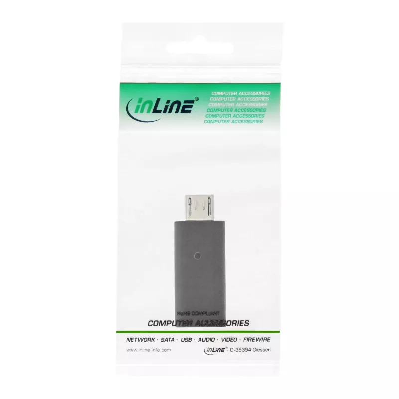 Adapter USB 2.0 InLine 33302I Micro-USB męski na USB-C żeński