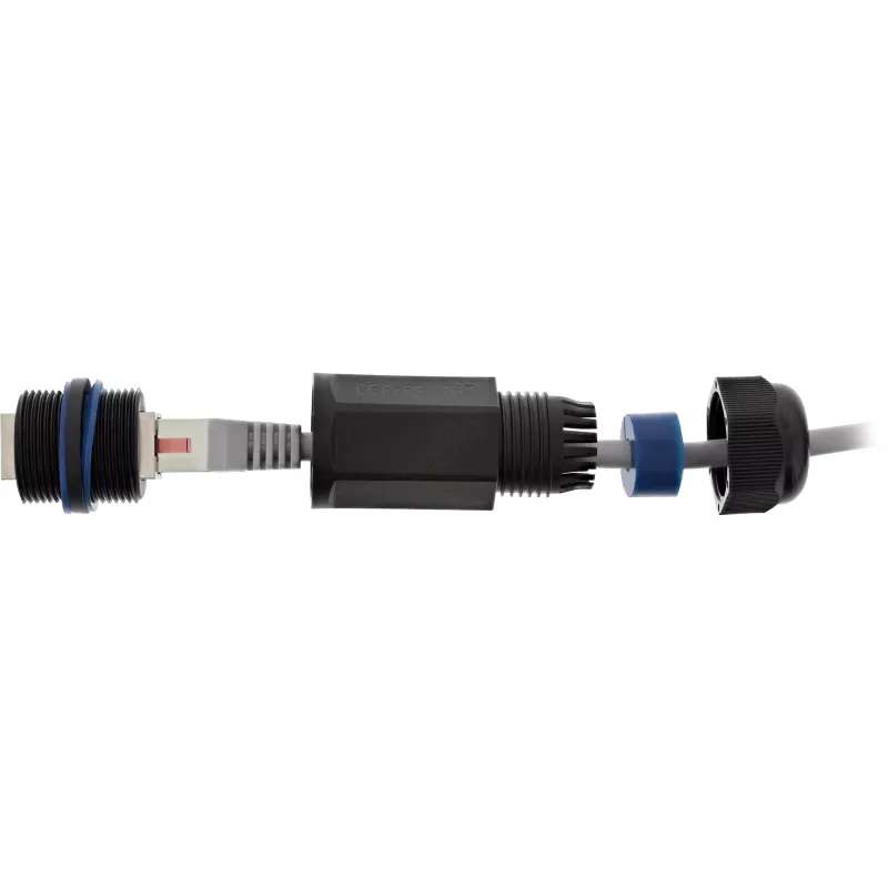 Złączka InLine kat.6, wodoszczelna IP67, 2x RJ45 F/F, 1:1
