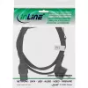 Kabel zasilający InLine, CEE7/7 kątowy do C15 prosty, 3 x 1mm², czarny, 5m
