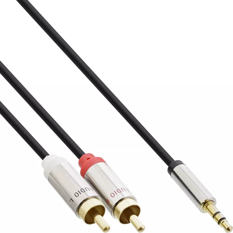 Kabel audio 3,5 mm męski / 2x RCA męski 3 m InLine 99243