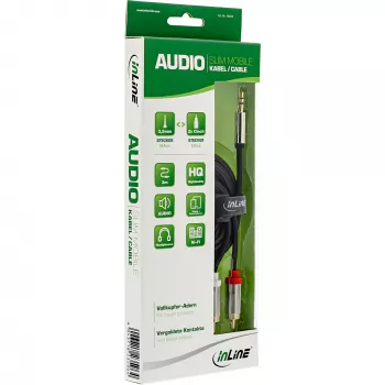 InLine cienki Kabel audio 3,5 mm męski / 2x RCA męski 10 m