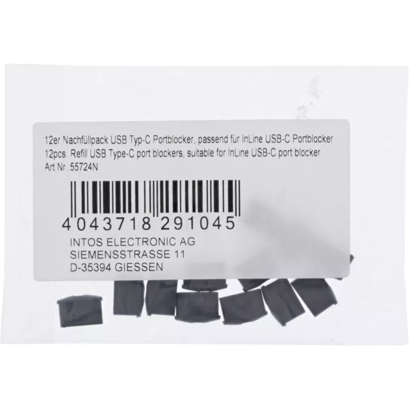 InLine 12 szt. zestaw uzupełniający do blokady portu USB-C 55724