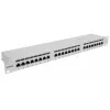Intellinet Patch Panel, Cat6a, FTP, 24-Port, 1U, Shielded, 90° Top-Entry Punch Down Blocks, szary