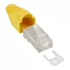 InLine Crimp Connector RJ45 8P8C shielded w. threader+bend protection, żółty