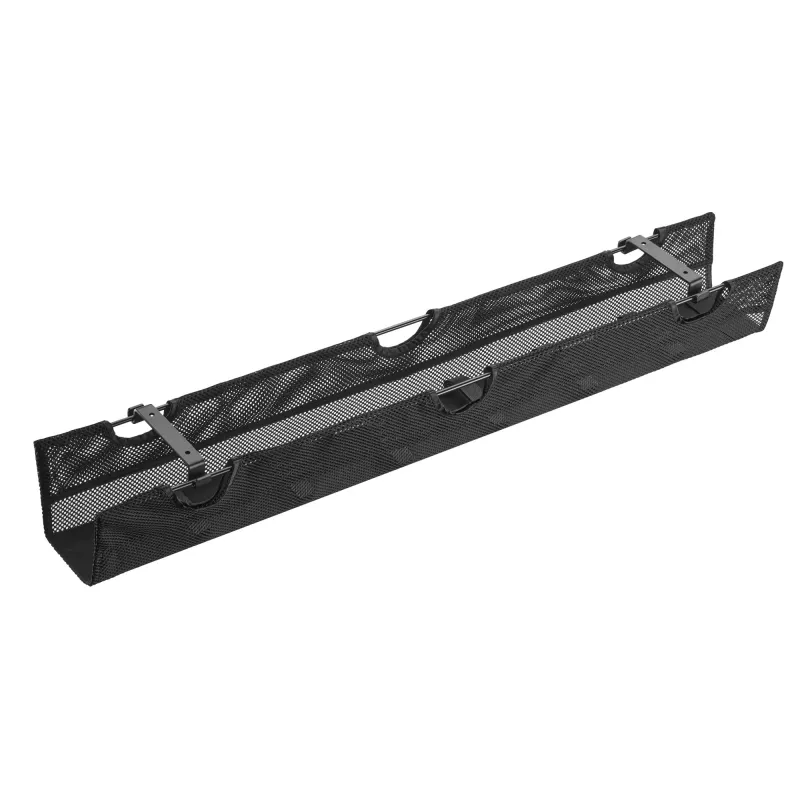 Siatka magazynująca InLine do montażu pod stołem z paskami na rzepy, czarna, maks. szerokość urządzenia 30 cm, 310×910×15 mm