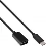 adapter kablowya InLine USB 3.2 Gen.1x2, USB-C męski / A żeński, czarny, 0.15m