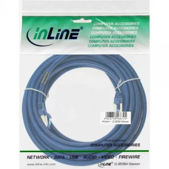 InLine Patch kabel S/FTP PiMF Cat.6A bezhalogenowy 500MHz niebieski 7,5m