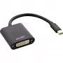 Adapter InLine Mini DisplayPort męski / DVI-D 24+1 żeński Aluminium czarny, 0,15m