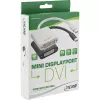 Adapter InLine Mini DisplayPort męski / DVI-D 24+1 żeński Aluminium czarny, 0,15m
