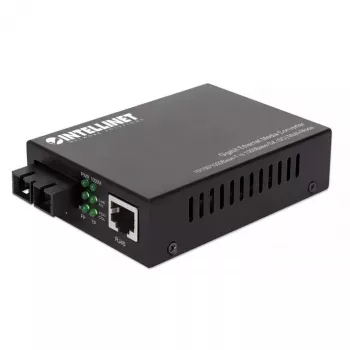Intellinet Konwerter mediów Gigabit Ethernet 10/100/1000Base-T na 1000Base-SX (SC) wielomodowy, 550 m, Autonegocjacja