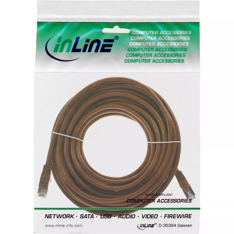InLine Kabel krosowy SF/UTP Kat.5e brązowy 5m