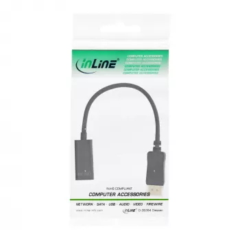 InLine Adapter DisplayPort na HDMI z dźwiękiem 17198E