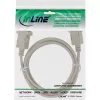 Kabel null modem InLine DB9 Pin żeński / żeński, zatrzaskowy, szary, 2 m