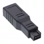 InLine FireWire 400 / 800 1394b Adapter 6 to 9 Pin female / male