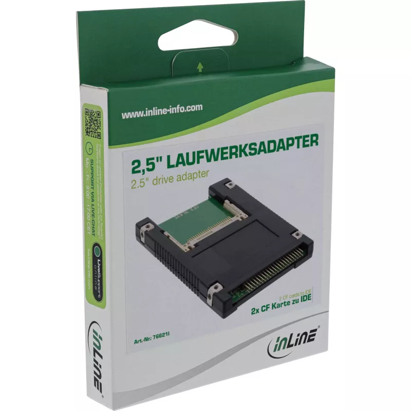 InLine IDE 2.5 cala napęd do adaptera 2x Compact Flash – używaj kart CF jako dysków twardych
