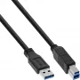 Kabel USB 3.2 Gen.1 Typ A męski / Typ B męski InLine 35350 5m czarny