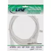 Kabel zasilający InLine, CEE 7/7 kątowy / 3-pin IEC C13 męski, biały, 5m
