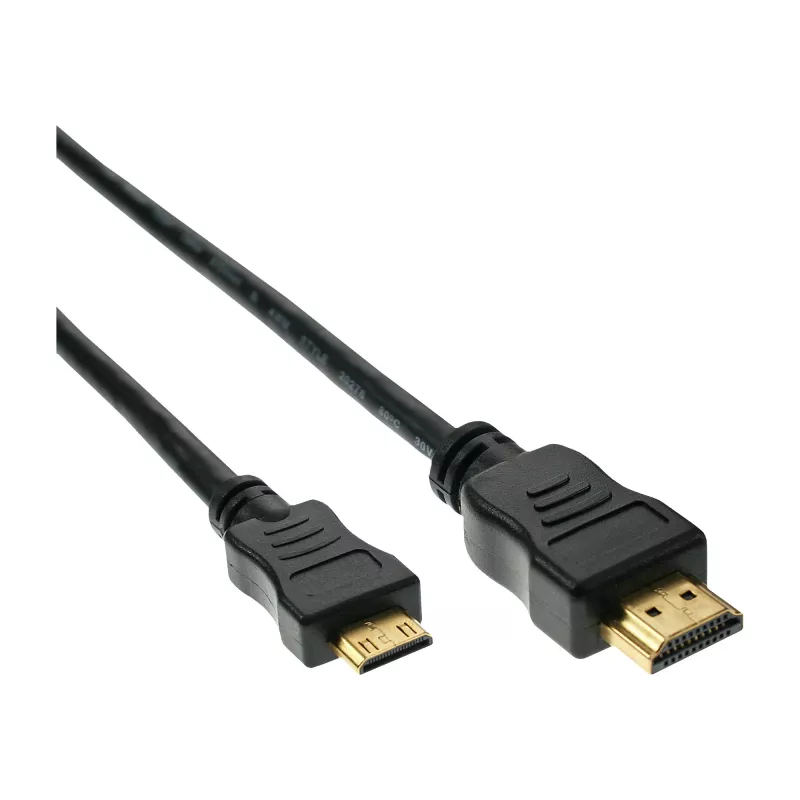 Kabel InLine HDMI mini, High Speed HDMI, AM/CM, pozłacany, 2m