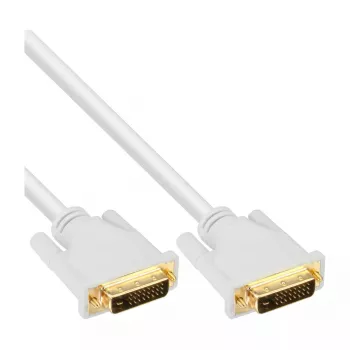 Kabel InLine DVI-D 24+1 męski / męski DVI Dual Link biały/złoty 2m