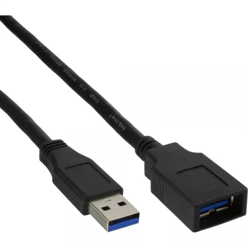 Kabel InLine USB 3.2 Gen.1 Typ A męski / Typ B żeński, czarny, 2,5 m