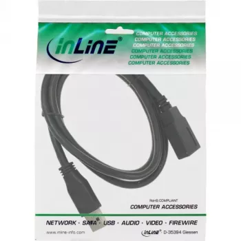Kabel InLine USB 3.2 Gen.1 Typ A męski / Typ B żeński, czarny, 1,5 m