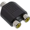 Adapter Audio 3.5mm jack mono żeński / 2x RCA żeński InLine 99338