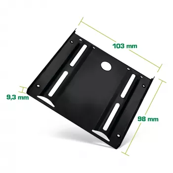 Ramka montażowa InLine HDD/SSD, 2,5 cala na 3,5 cala, ze śrubami, czarna