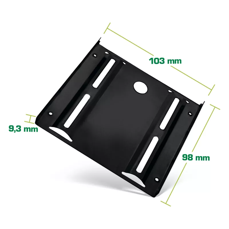 Ramka montażowa InLine HDD/SSD, 2,5 cala na 3,5 cala, ze śrubami, czarna