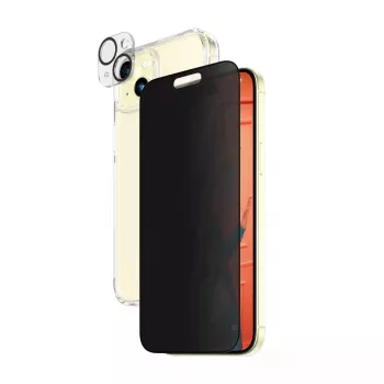 PanzerGlass Privacy 3-w-1 zestaw iPhone 15 Plus szkło hartowane