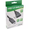 Kabel InLine USB 3.2 Gen.2, USB-C męski/męski kątowy, czarny, 0,3 m