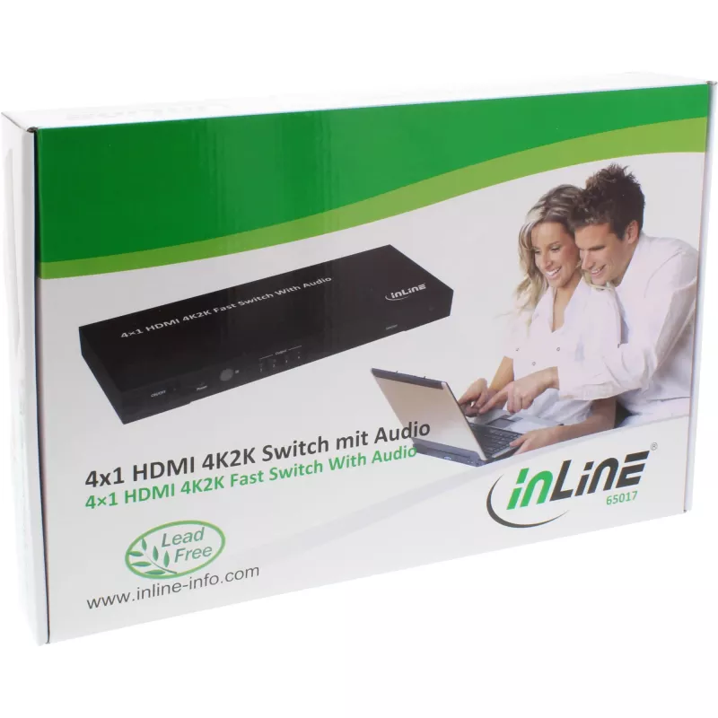 InLine 4×1 HDMI 4K Switch with Audio