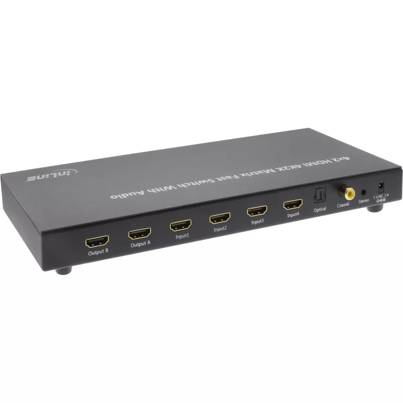 InLine HDMI Matrix Switch, 4K2K, 4 wejścia na 2 wyjścia