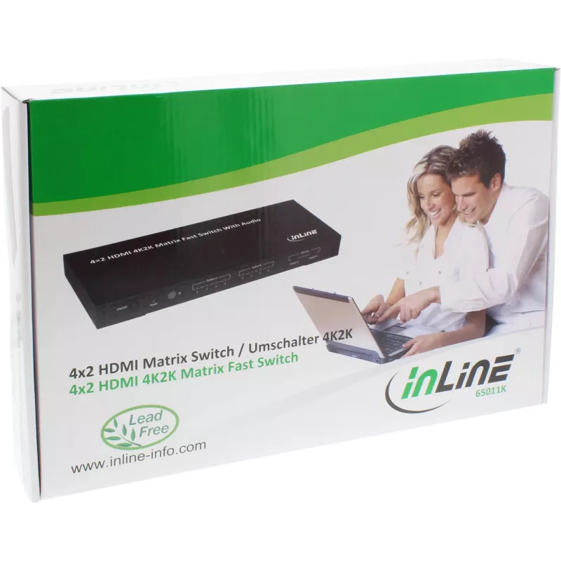 InLine HDMI Matrix Switch, 4K2K, 4 wejścia na 2 wyjścia