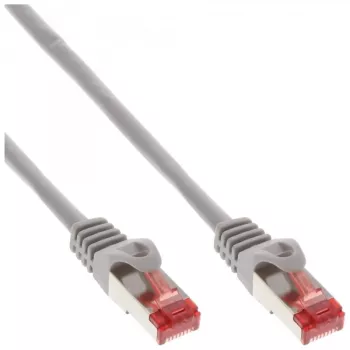 Kabel krosowy InLine S/FTP PiMF Kat.6 250MHz miedź bezhalogenowy szary 50m