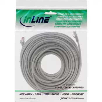 Kabel krosowy InLine S/FTP PiMF Kat.6 250MHz miedź bezhalogenowy szary 50m